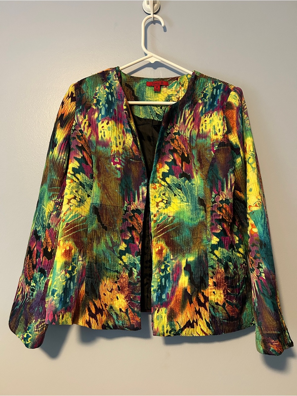Multicolor Abstract Open-Front Blazer - Unknown Brand